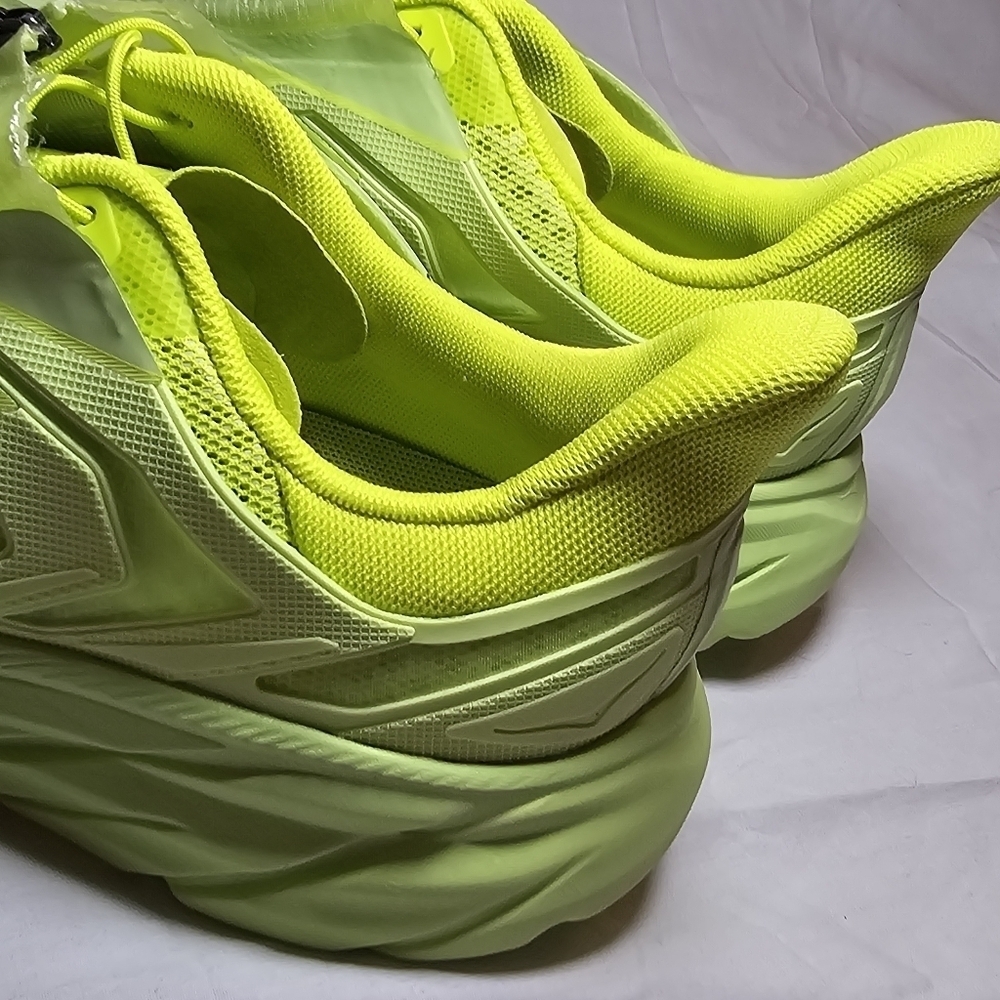 HOKA Project Clifton Butterfly Neon Yellow Evening Primrose Sneakers Running, 8 - Picture 5 of 14